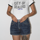 City of Dealers Super Fresh Super Clean Unisex Ringer T-Shirt For The Fly Guys & Fly Girls Around The World - The Official Dealers